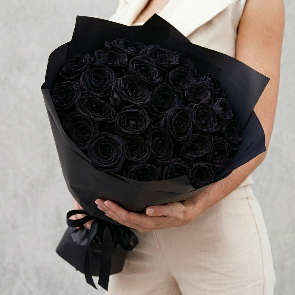 Black Rose Bouquet